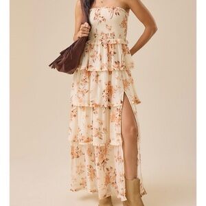 NEW Altar’d State Strapless Floral Maxi Dress Size 3XL NWT